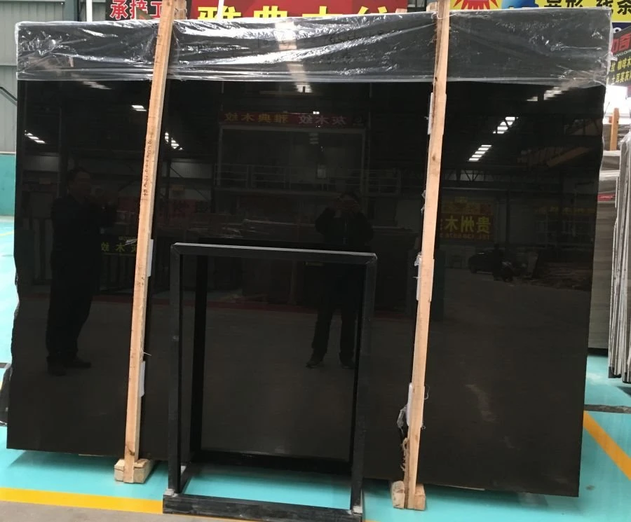 china pure black marble
